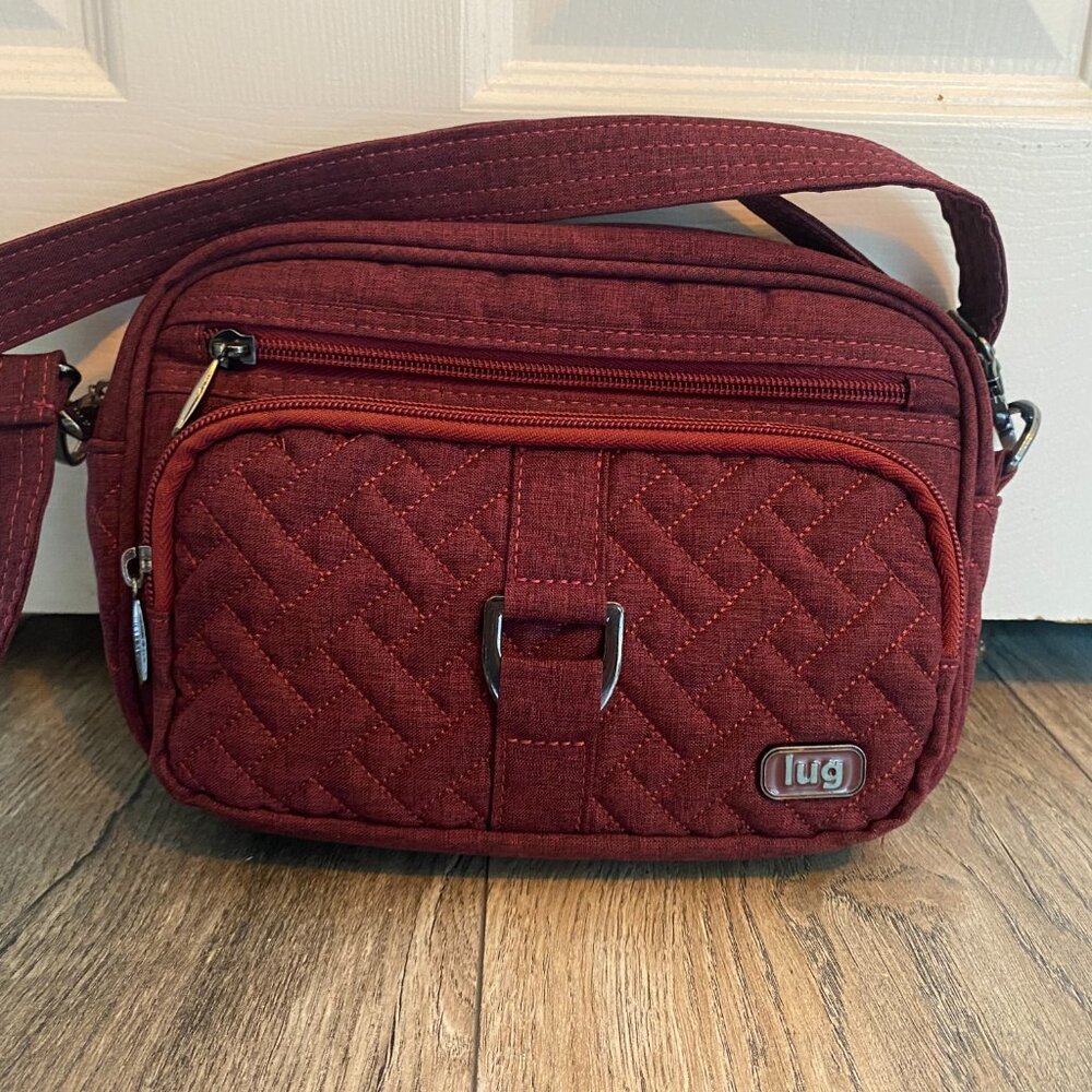 Lug Carousel Crossbody Bag in Rich Burgundy